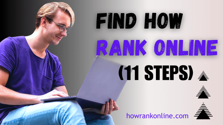 Find How Rank Online (11 Steps)